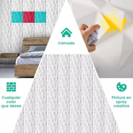 Panel Blanco decoración 30x30 Impermeable