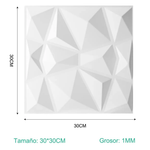 Panel Blanco decoración 30x30 Impermeable