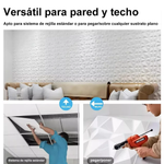 Panel Blanco decoración 30x30 Impermeable