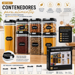 Set de 7 Contenedores Herméticos Premium Organizadores de Cocina