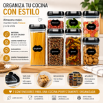 Set de 7 Contenedores Herméticos Premium Organizadores de Cocina